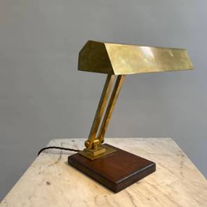 A Brass Bankers Lamp